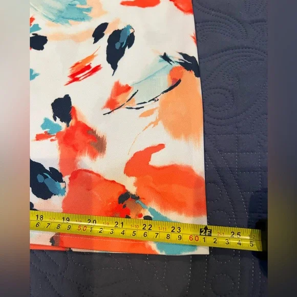 Chico's Short Sleeve Floral Top Blouse Size XL /Chico’s Size 3 EUC! - Picture 11 of 16